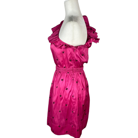 NWT Ulla Johnson Falaise Barbiecore Pink Mini Dress Size 2 Silk Blend - Picture 7 of 15